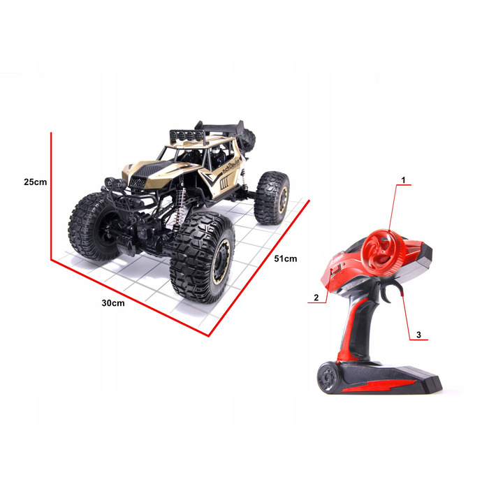 Радіокерована машина 4x4 Metal Gigant, 51 см