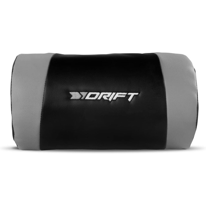 Ігрове крісло DRIFT DR175GRAY, професійне, екошкіра, 2D підлокітники, клас 4, обертальне, чорний/сірий