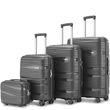 Валіза Travel One Hartschalen – Набір валіз 3 шт (32/60/98л), кодовий замок, 360° колеса, антрацит