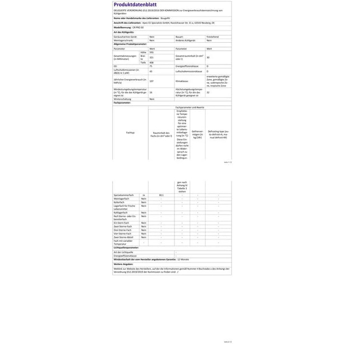 Автохолодильник BougeRV CRPRO Kompressor 29L: -22°C~10°C, 12/24V DC, 110-240V AC, для автомобіля, кемпінгу, подорожей (Оновлена версія)