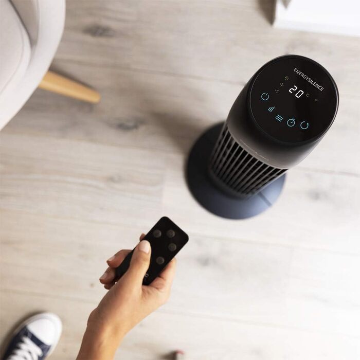 Вентилятор Cecotec EnergySilence 8050 SkyLine Smart з пультом та таймером, 45 Вт, мідний двигун, 3 швидкості, чорний
