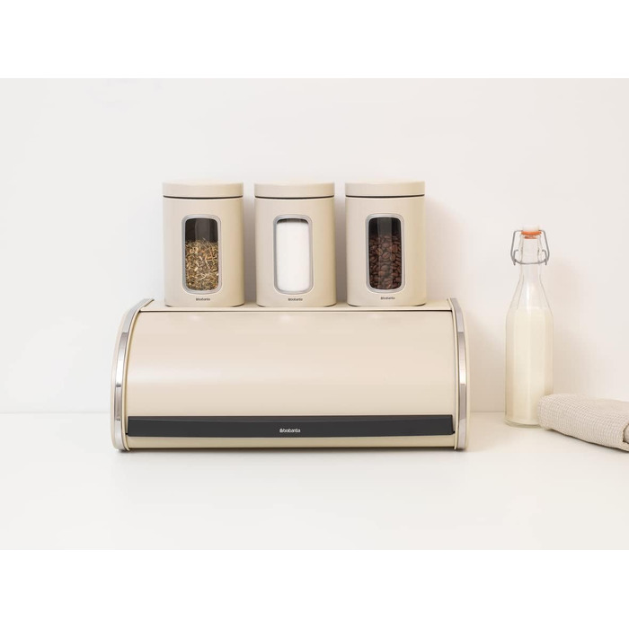 Контейнер для хліба Brabantia Rollbrotkasten з матової сталі, великий, Soft Beige