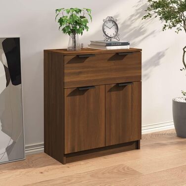 Комод шафа vidaXL для вітальні та коридору, 60x30x70 см, ДСП, колір коричнева дубова текстура