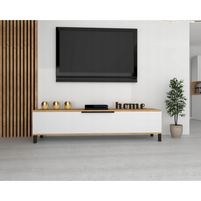 Підлогова ТВ-тумба Комод у вітальню з ручкою SIMPLY Craft Білий матовий