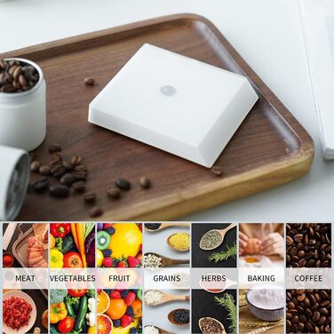Цифрові ваги для кави TIMEMORE Black Mirror Nano White, бариста, з таймером, точність 0,1 г, до 2 кг, для еспресо та продуктів