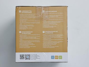 Дегідратор Aigostar Crispy 240Вт, 5 лотків, з таймером та терморегулятором, з нержавіючої сталі, для м'яса, овочів, фруктів, BPA-free