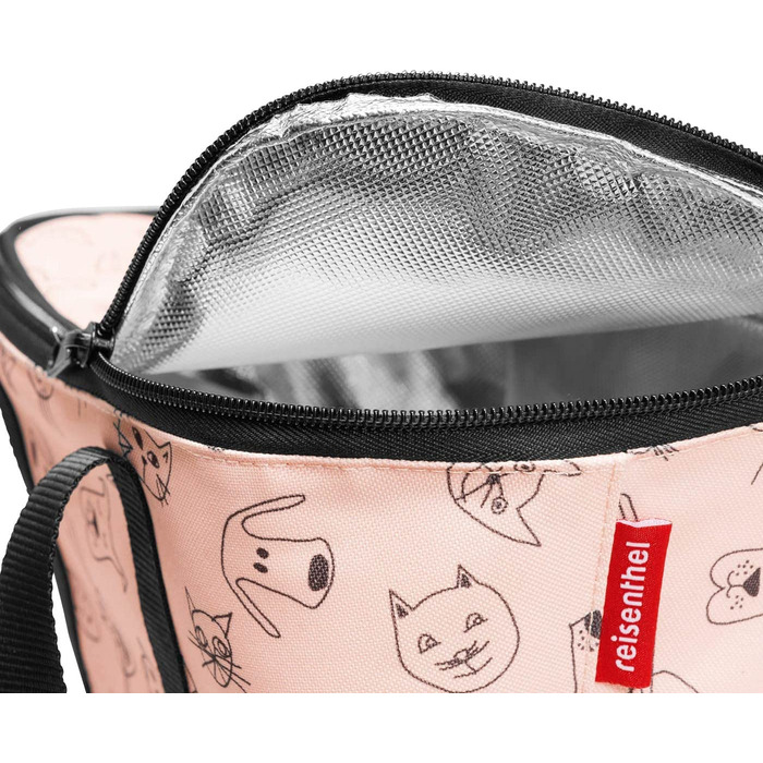 Термосумка для дітей Reisenthel XS Cats and Dogs, 4 л, м'ятна з червоним
