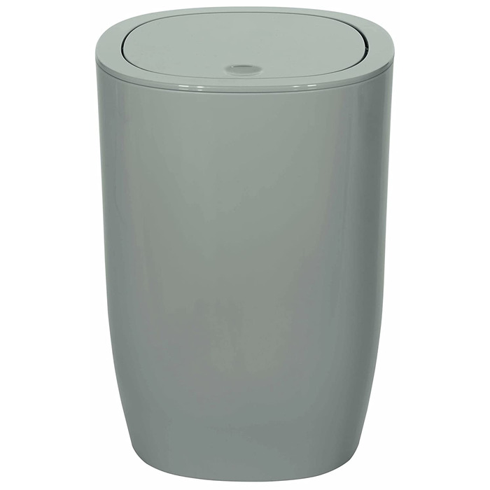 Кошик для сміття з маятниковою кришкою Spirella Pure, 5 л, пластик, для ванної, колір тауп