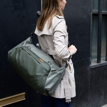 Дорожня сумка Peak Design Travel Duffel 35л, сіро-зелена, для подорожей і фототехніки, універсальний розмір