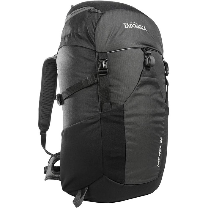 Рюкзак для походів Tatonka Hike Pack 32 л з вентиляцією спини та дощовиком, легкий і зручний туристичний рюкзак, чорний/сірий