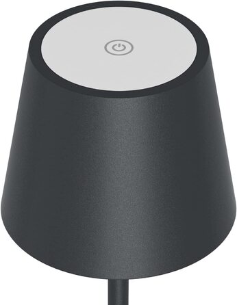 K-Bright LED акумуляторна димована настільна лампа, 2 шт, бездротова, алюміній, IP54, тепле світло 3000K+RGB, USB-C, антрацит