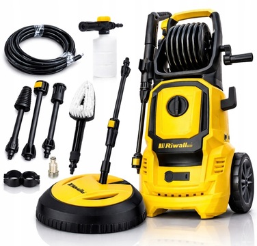 Електричний мийний апарат високого тиску 150 бар з аксесуарами Riwall PRO REPW 155 SET