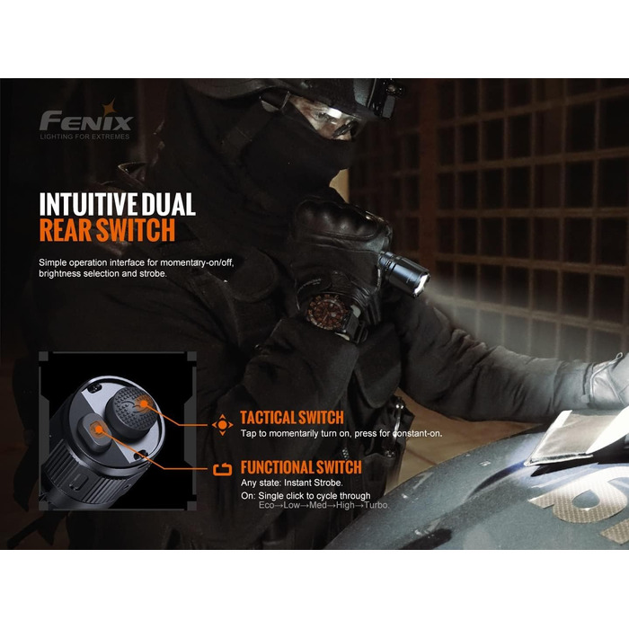 Ліхтар Fenix TK20R v2.0, 3000 Люмен, акумулятор 21700, USB-C, заряджання, APF, тактичний ліхтарик