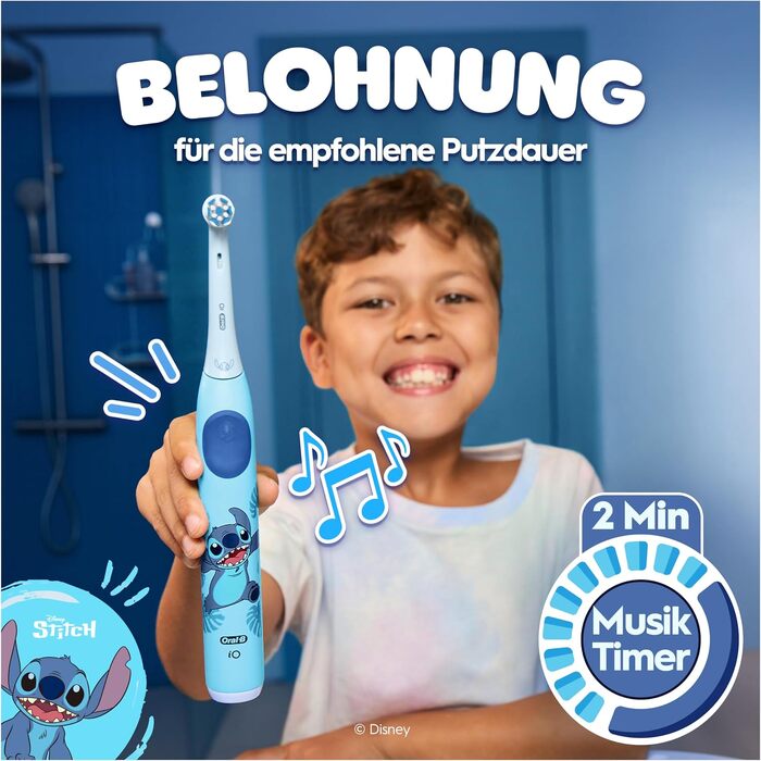 Електрична зубна щітка Oral-B iO Series 2, набір з 2 шт, чорний/зелений (Stitch Blue)