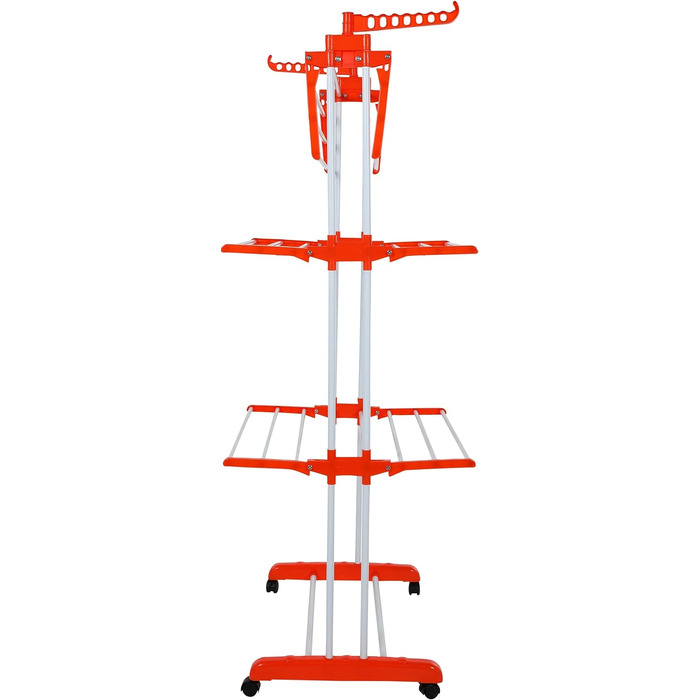 Сушарка для білизни Herzberg HG8034ORG, 20 м, багатофункціональна, нержавіюча сталь, легка збірка, помаранчева
