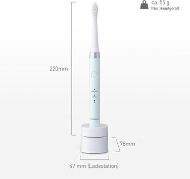 Зубна щітка електрична Panasonic EW-DM81-K503 з вібрацією, 2 режими чищення, зелена. З додатковою насадкою