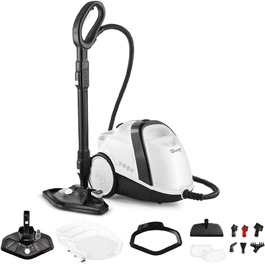 Парова швабра Polti Vaporetto Smart 120 з високотисковим бойлером, 4 бар, знищує 99,99% вірусів, мікробів і бактерій, 14 насадок