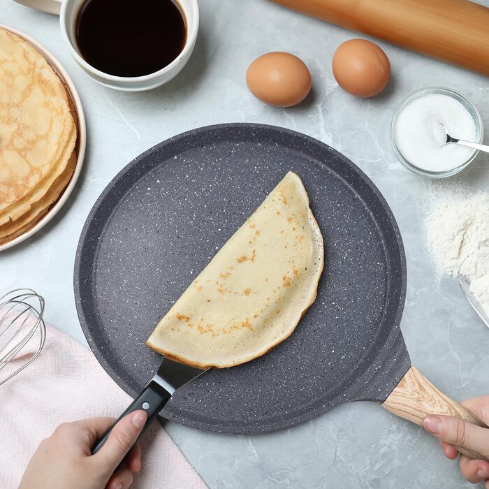 Млинцева пательня Joeji's Kitchen 26 см – антипригарна, індукційна, з м'якою бакелітовою ручкою, для млинців, омлетів, яєць, роти, тва