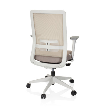 Офісне крісло / обертове крісло PURE WHITE сітка / тканина бежева hjh OFFICE