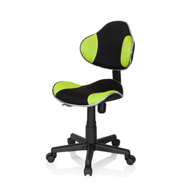 Дитяче крісло для письмового столу KIDDY GTI-2, тканина, чорний/зелений, hjh OFFICE