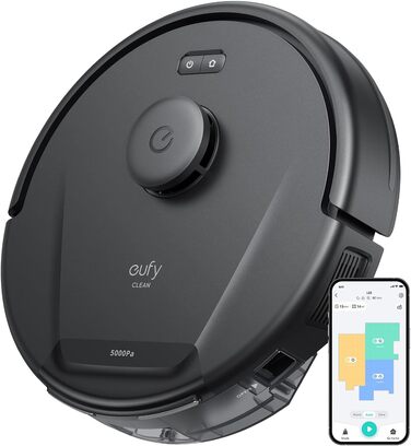 Робот-пилосос eufy L60 з потужністю 5000 Па, лазерна навігація, додаткова керованість, для глибокого очищення підлоги, ідеальний для шерсті, килимів і твердих покриттів