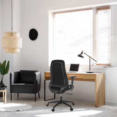 Офісне крісло / обертове крісло HENFIELD B тканина чорний hjh OFFICE