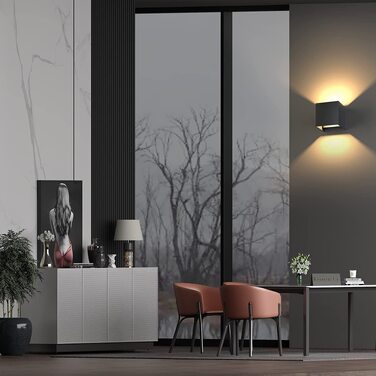 Світильник настінний LED K-Bright 12W для дому та вулиці, двосторонній потік світла (вгору та вниз), теплий білий 3000K, водонепроникний IP65, антрацит