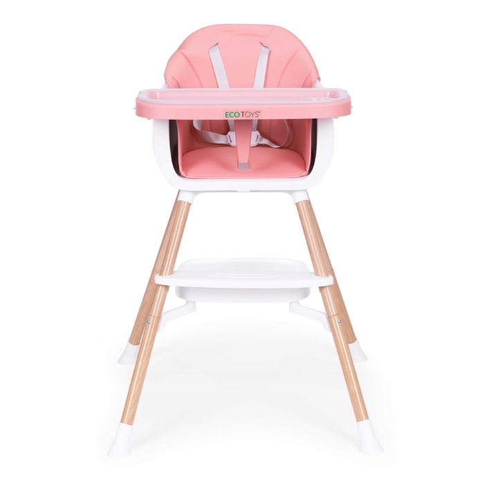 Дитячий стільчик для годування 2в1, рожевий, Ecotoys