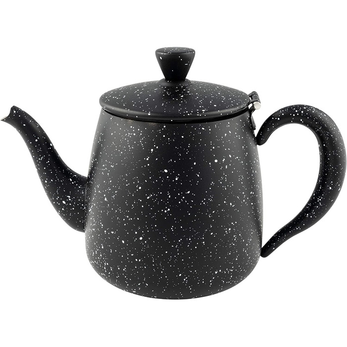 Чайник Café Olé PT-048BG, 1.35 л, нержавіюча сталь, чорний граніт, преміум-якість, некапельний носик, порожниста ручка, відкидна кришка