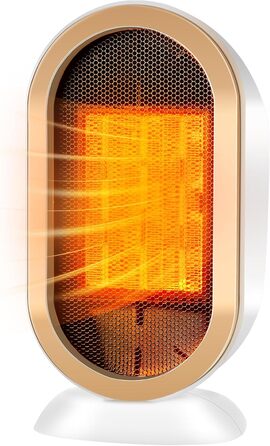 Електричний обігрівач Feebee: енергозберігаючий, тихий, 800/1200W, портативний, з підтримкою постійної температури та захистом від перегріву та перекидання. Ідеально для спальні, дому, офісу (білий)