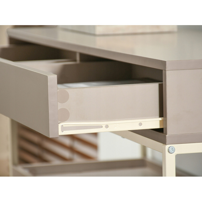 Консоль Mebel-Partner кремова, відтінки матового бежевого 110 x 76,5 x 35 см