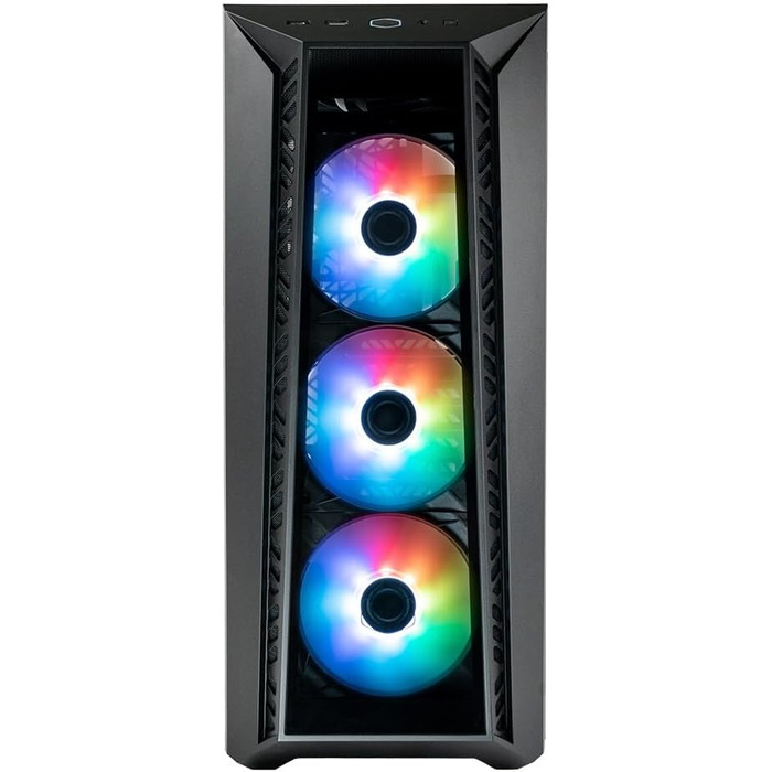 Корпус для ПК Cooler Master MasterBox 520, Mid-Tower ATX, 4 встановлені вентилятори, гартоване скло, ARGB-контролер, чорний