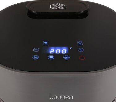 Аерофритюрниця Lauben Glass&Steam 4500BG зі скляним кошиком та функцією пари, 8 програм, 4.5л