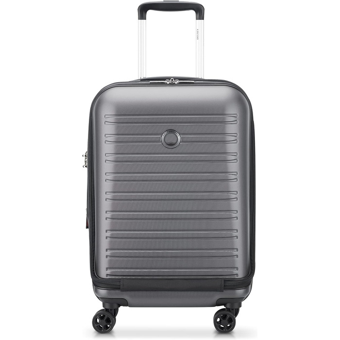 Валіза DELSEY PARIS Segur Slim Line 2.0 на 4 колесах, сіра, розмір L, для ручної поклажі