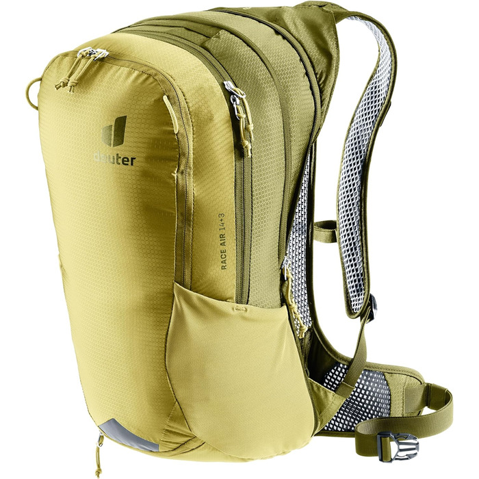 Велосипедний рюкзак Deuter Race Air 14+3 л, лінден-кактус, вентиляція спини