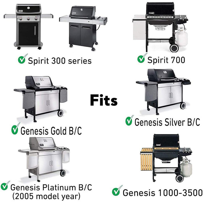 Чавунна решітка Denmay 7638 для гриля Weber Spirit I/II E/S 310, 320, 330, Genesis Silver B/C, 44,5x30,3 см