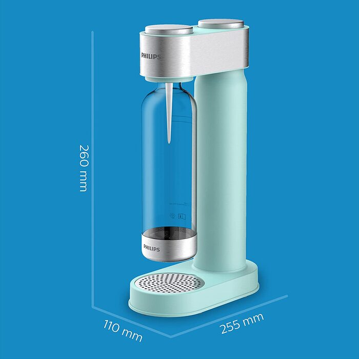 Сифон для газування води Philips GoZero ADD4902BK/10, пластиковий, 1 літр, чорний