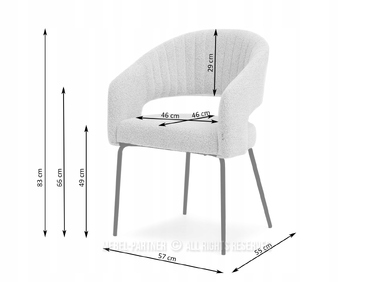 Стілець Mebel-Partner, тканина, бежевий, 1 шт.