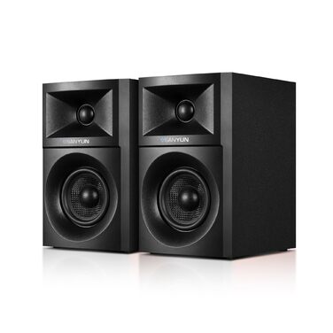 Sanyun SW203: Акустична система 4.0 для студії - 60W, 4-смугова, DSP, 3D звук, USB/Bluetooth 5.4, 24bit DAC, 3