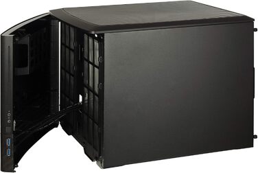 Корпус Fractal Design Node 804 чорний, компактний, для mATX, з високою вентиляцією, модульним інтер'єром, 3 вентилятора Silent R2 120 мм, підтримка водяного охолодження, USB 3.0, бокове вікно