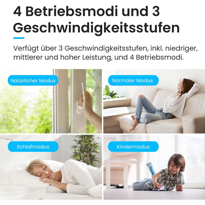 Вентилятор підлоговий Pro Breeze з пультом, 117 см, 3 режими, таймер 14 год, 45 Вт, чорний