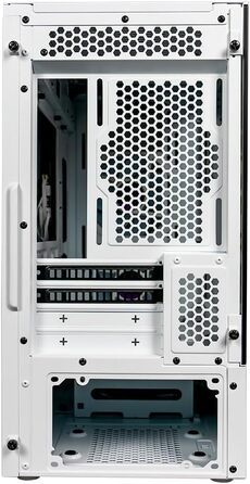 Корпус Cooler Master TD300 Mesh White Mini-Tower для Micro-ATX/Mini-ITX, білий, із сітчастою передньою панеллю для покращеного повітряного потоку, 2 ARGB-вентилятори 120 мм, бічна панель із загартованого скла, знімна верхня кришка, ARGB/PWM-хаб