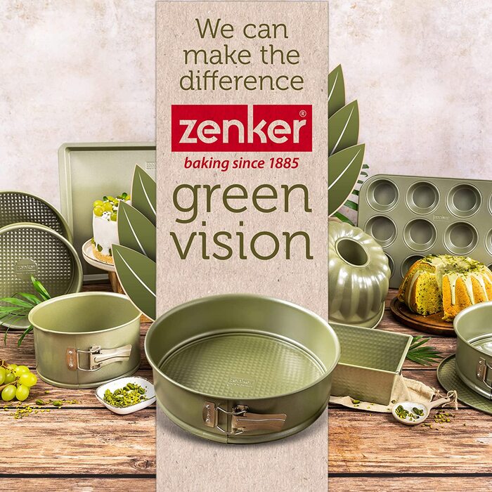 Форма для випікання Zenker Green Vision 26 см з високим бортиком, екологічна, з веганським антипригарним покриттям