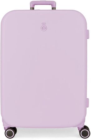 Кабінний чемодан Enso Annie Lila 40x55x20 см, жорсткий ABS, TSA-замок, 37 л, 2,74 кг, 4 подвійні колеса, ручна поклажа, розширюваний, бузковий