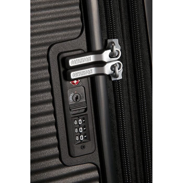 Валіза American Tourister Soundbox Spinner L, розширювана, 77 см, 97/110 л, чорна (Bass Black)