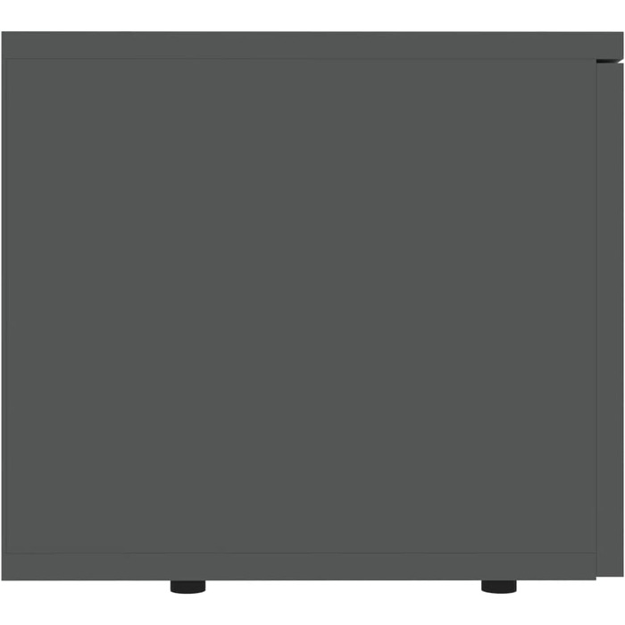 vidaXL ТВ тумба з 3 шухлядами, чорна, 80x34x30 см, ДСП