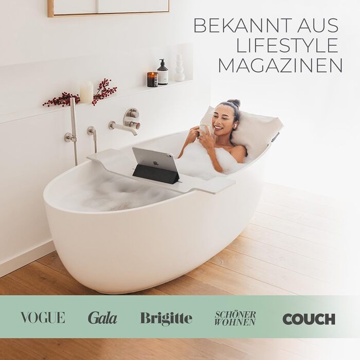 Подушка для ванни BADESOFA® | Преміум-якість | Швидковисихаюча | Зручна | Підходить для будь-якої ванни | Зелена | Маде ін EU | Можна прати