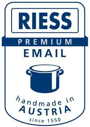 Каструля емальована Riess Nouvelle Corall з кришкою, 6 л, 24 см, для індукції, помаранчева
