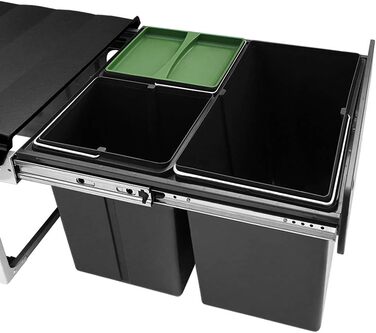 Сортувальник сміття WESCO Trio Master антрацит, 3 секції