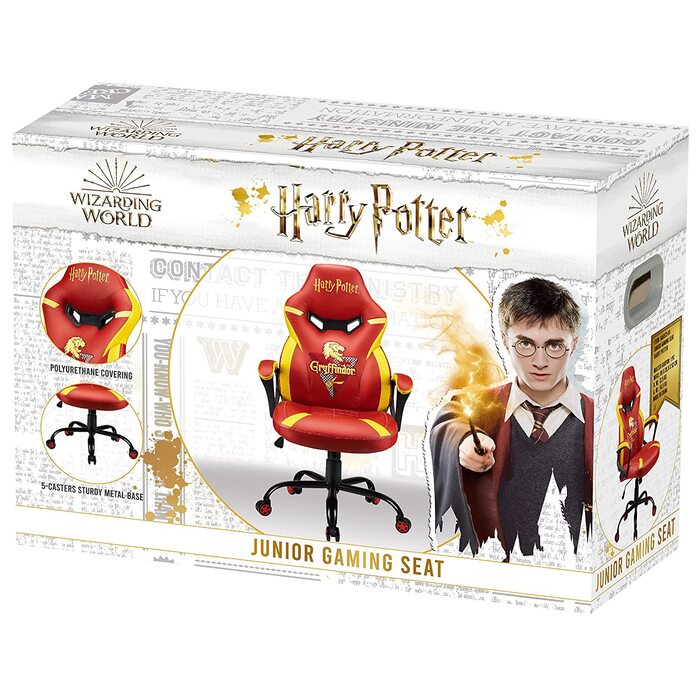 Дитяче ігрове крісло Subsonic Harry Potter Грифіндор, офіційна ліцензія, комп'ютерний офісний стілець для геймінгу